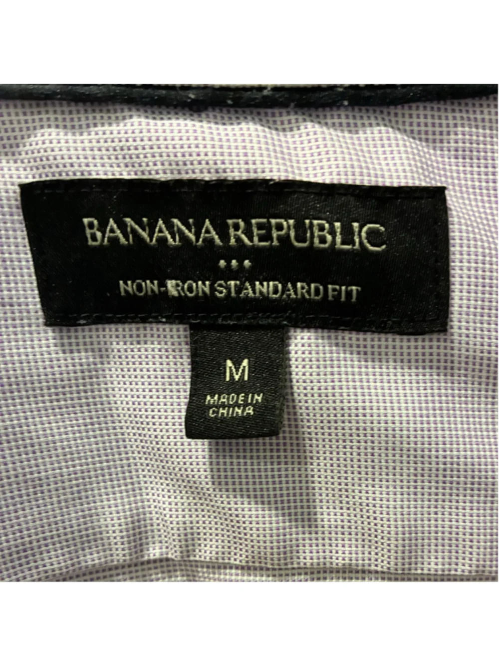 Banana Republic Dress Shirt men Size M Purple White Check preppy